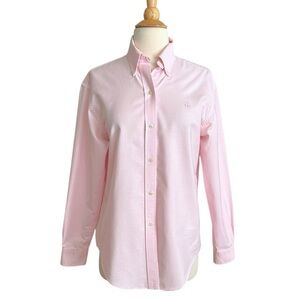 BROOKS BROTHERS 346 Supima Cotton Pink Long Sleeve Shirt Career Preppy Size 8